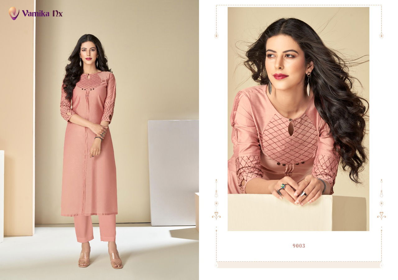Vamika Nx Ashmi Fancy Party Wear Viscos Stylish Designer Kurti Collection